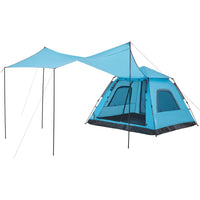 Tenda a Cupola da Campeggio 5 Persone Blu a Rilascio Rapido 4004147