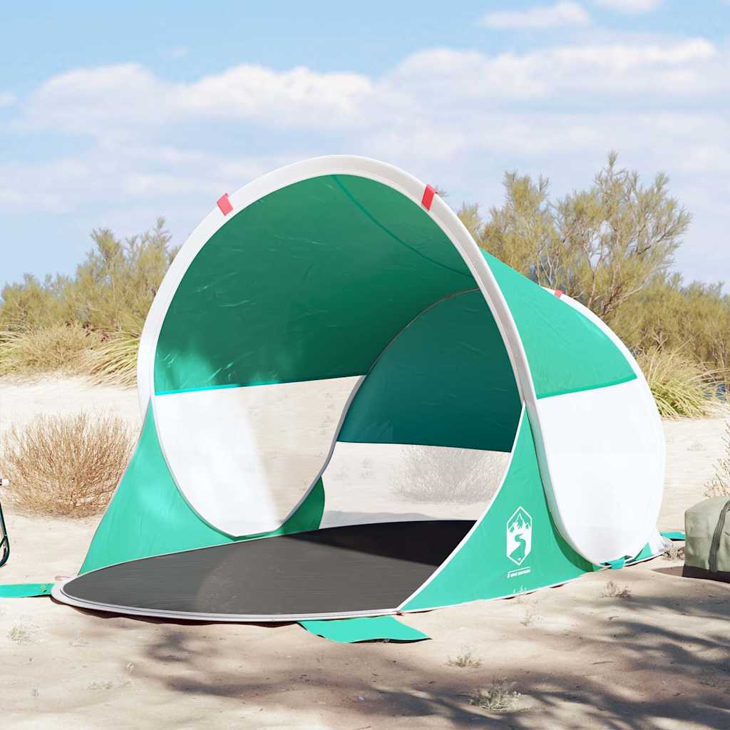 Tenda da Spiaggia Pop-Up Verde Mare Impermeabile 4004150