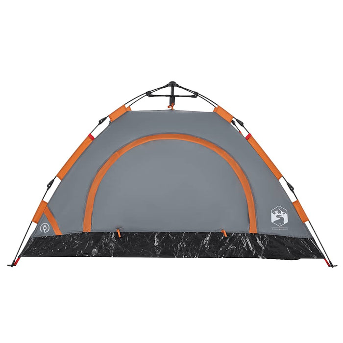 Tenda Campeggio 2 Persone Grigio e Arancione a Rilascio Rapido 4004163