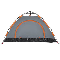 Tenda Campeggio 2 Persone Grigio e Arancione a Rilascio Rapido 4004163