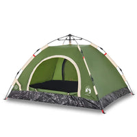 Tenda da Campeggio 3 Persone Verde a Rilascio Rapido 4004165