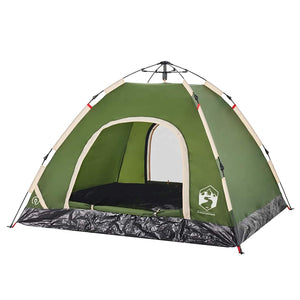 Tenda da Campeggio 3 Persone Verde a Rilascio Rapido 4004165