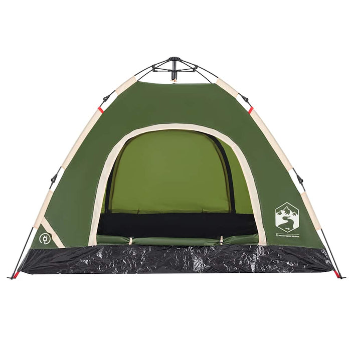 Tenda da Campeggio 3 Persone Verde a Rilascio Rapido 4004165