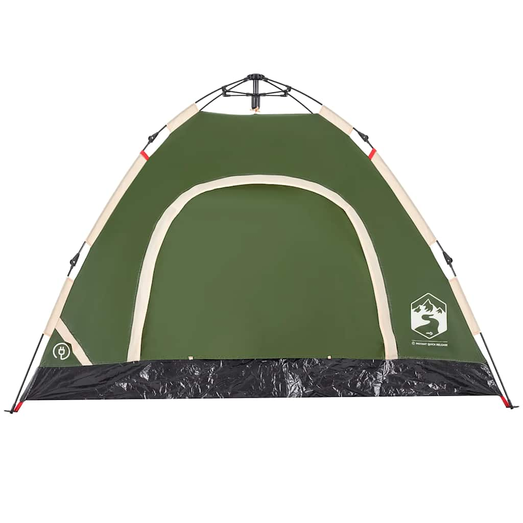 Tenda da Campeggio 3 Persone Verde a Rilascio Rapido 4004165