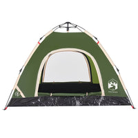 Tenda da Campeggio 3 Persone Verde a Rilascio Rapido 4004165