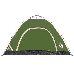 Tenda da Campeggio 4 Persone Verde a Rilascio Rapido 4004169