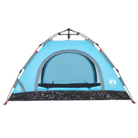 Tenda da Campeggio 4 Persone Blu a Rilascio Rapido 4004170