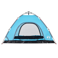 Tenda da Campeggio 4 Persone Blu a Rilascio Rapido 4004170