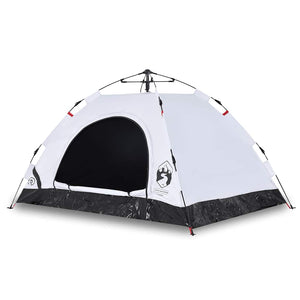 Tenda 4 Persone Bianca in Tessuto Oscurante a Rilascio Rapido 4004172