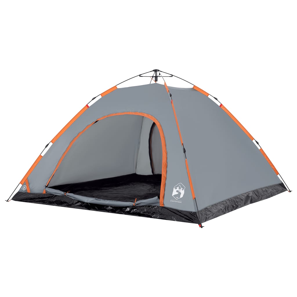 Tenda Campeggio 5 Persone Grigio e Arancione a Rilascio Rapido 4004175