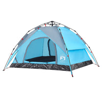 Tenda a Cupola da Campeggio 3 Persone Blu a Rilascio Rapido 4004178