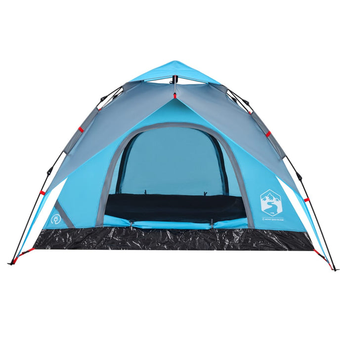 Tenda a Cupola da Campeggio 3 Persone Blu a Rilascio Rapido 4004178