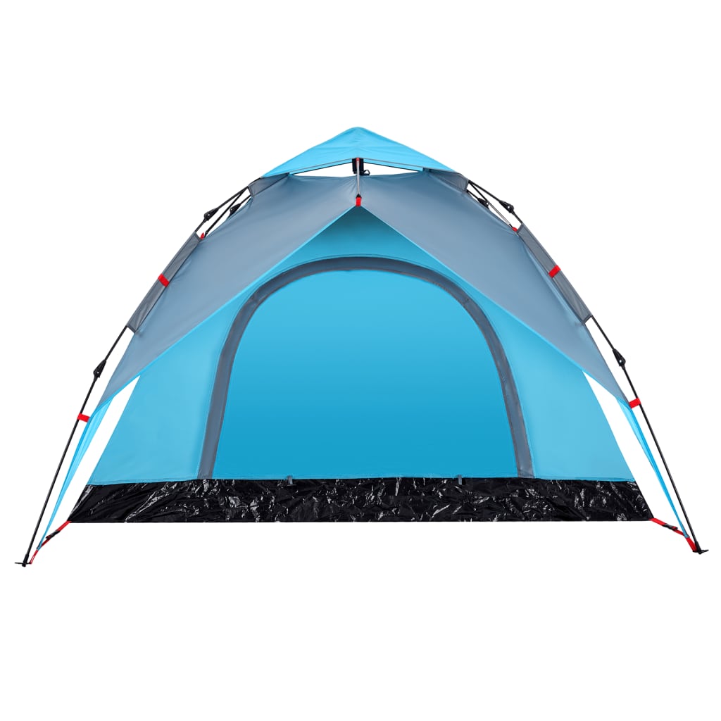 Tenda a Cupola da Campeggio 3 Persone Blu a Rilascio Rapido 4004178