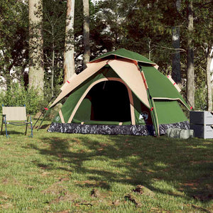 Tenda a Cupola da Campeggio 5 Persone Verde a Rilascio Rapido 4004185