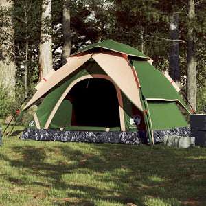 Tenda a Cupola da Campeggio 5 Persone Verde a Rilascio Rapido 4004185