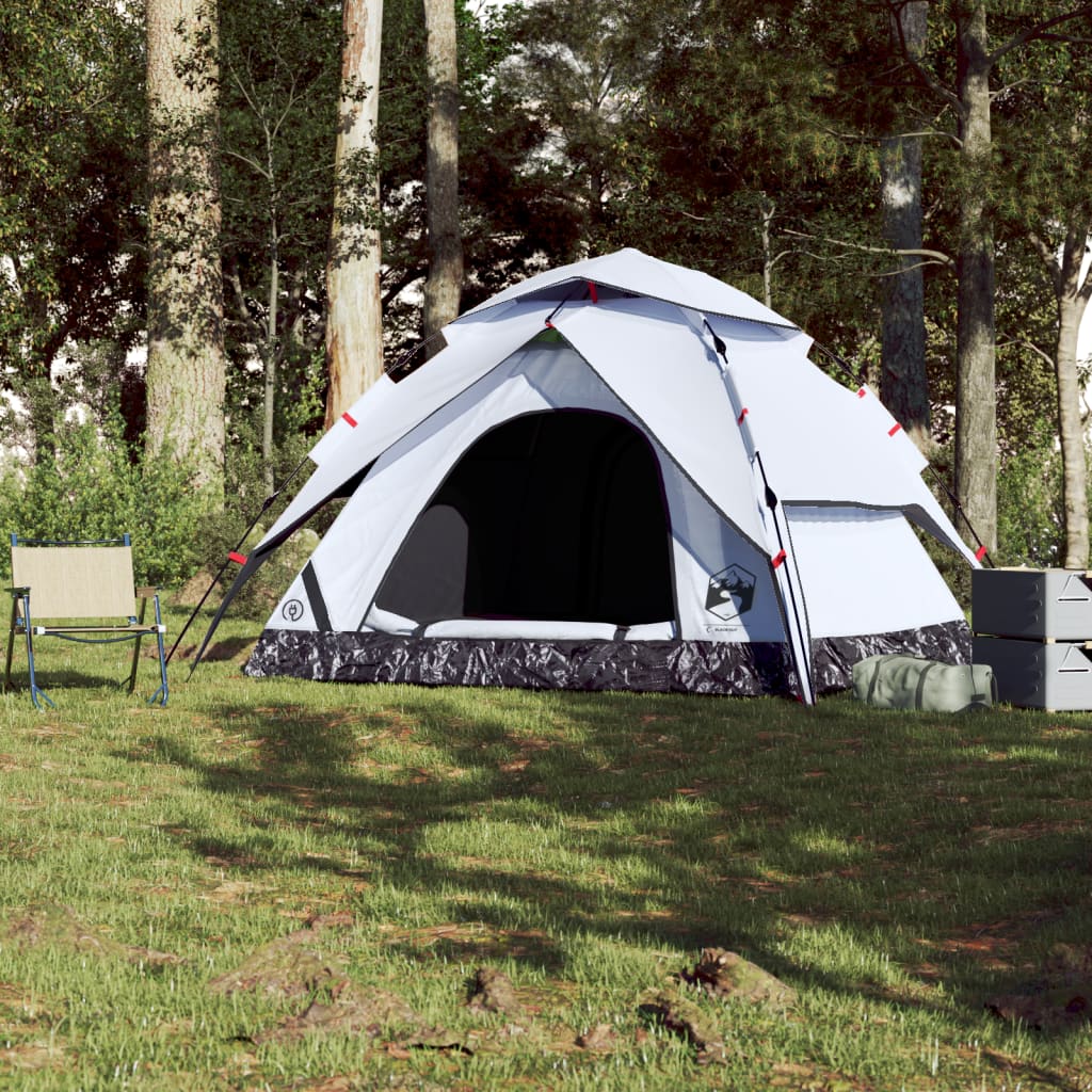 Tenda 5 Persone Bianca in Tessuto Oscurante a Rilascio Rapido 4004188