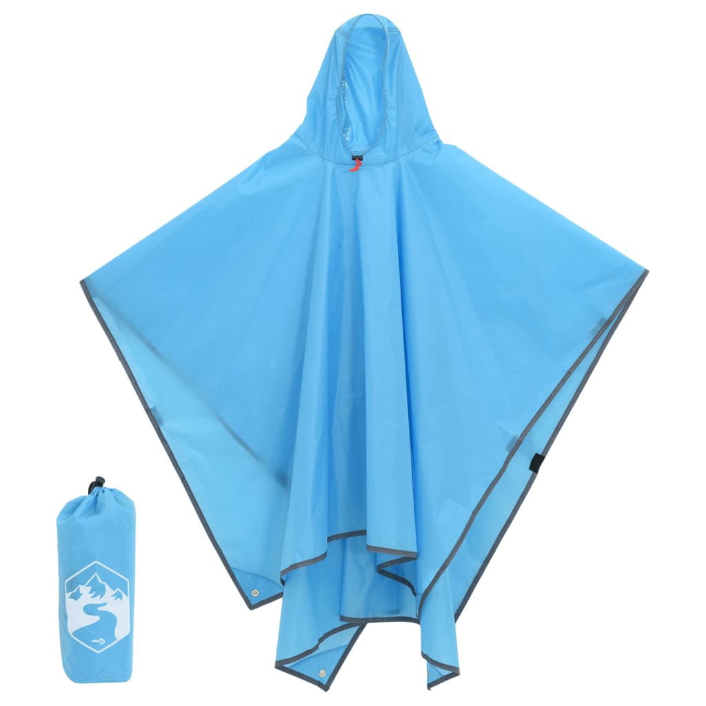 Poncho Antipioggia con Cappuccio Design 2 in 1 Blu 223x145 cm 4004198