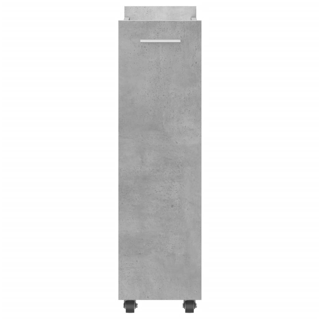 Mobile con Ruote Grigio Cemento 60x22x79cm in Legno Multistrato 840418