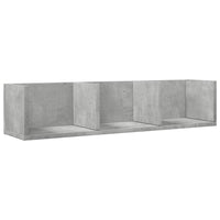 Mobile a Parete Grigio Cemento 75x18x16,5 cm Legno Multistrato 840435