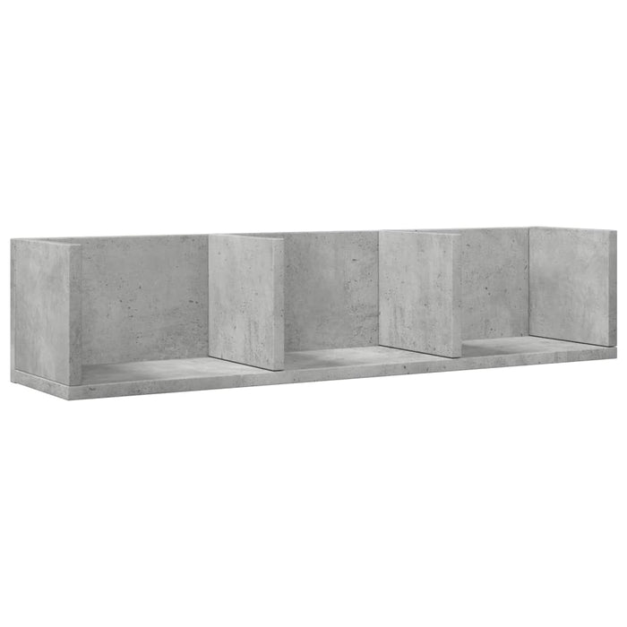 Mobile a Parete Grigio Cemento 75x18x16,5 cm Legno Multistrato 840435