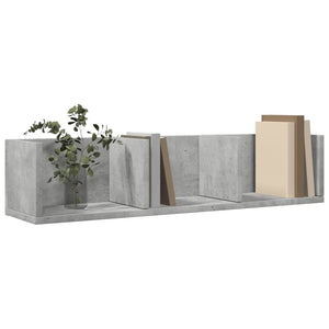 Mobile a Parete Grigio Cemento 75x18x16,5 cm Legno Multistrato 840435