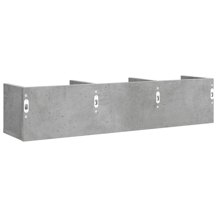 Mobile a Parete Grigio Cemento 75x18x16,5 cm Legno Multistrato 840435