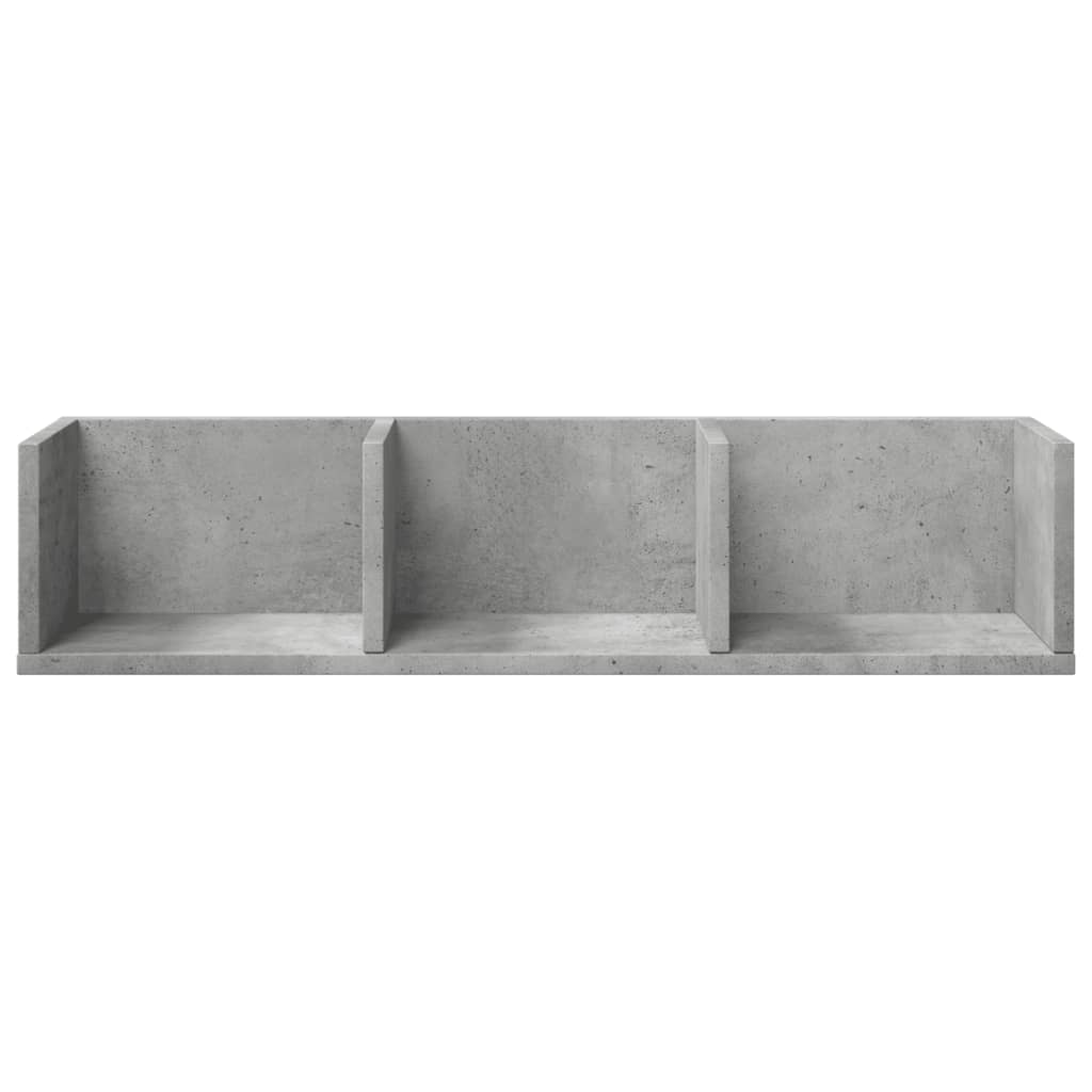 Mobili Parete 2 pz Grigio Cemento 75x18x16,5 cm in Multistrato 840436