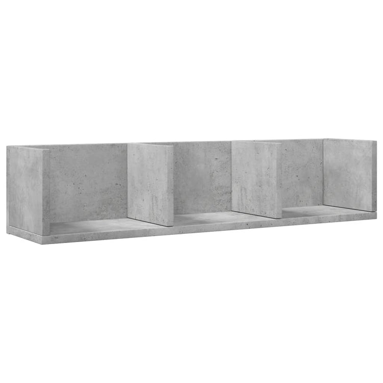 Mobili Parete 2 pz Grigio Cemento 75x18x16,5 cm in Multistrato 840436