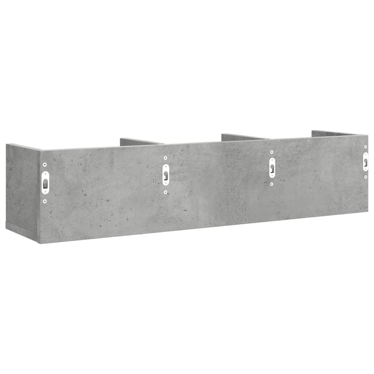 Mobili Parete 2 pz Grigio Cemento 75x18x16,5 cm in Multistrato 840436