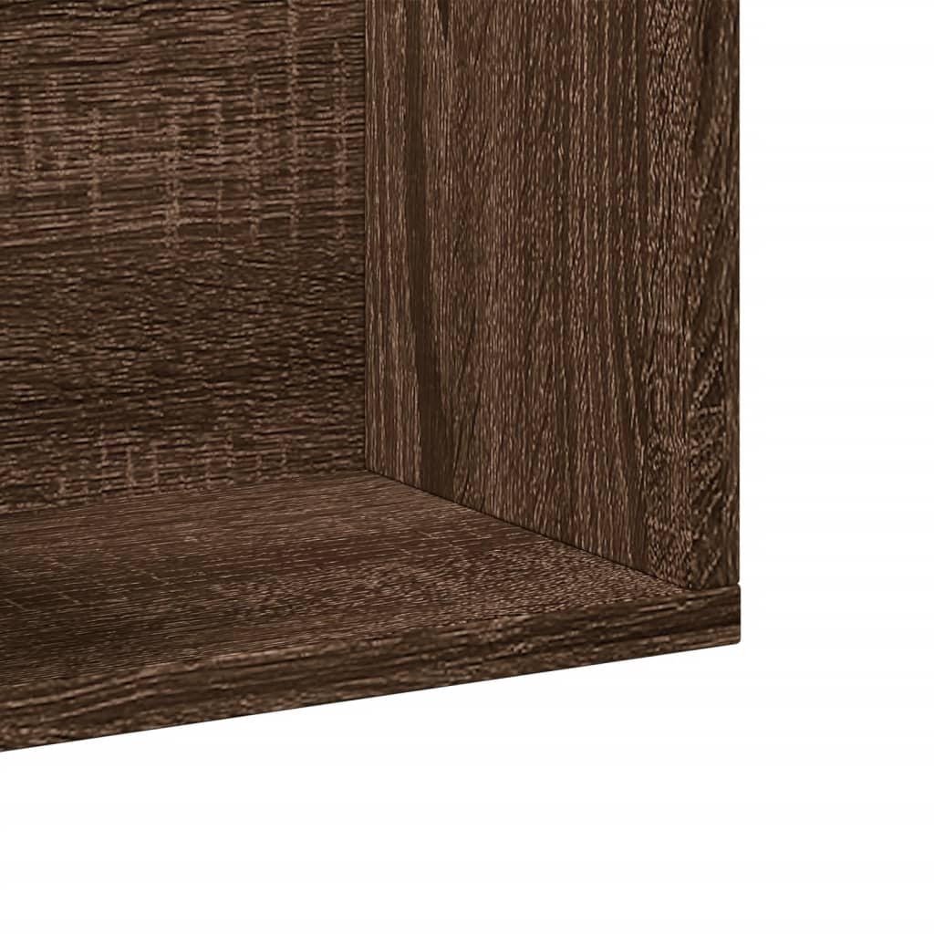 Mobili Parete 2pz Rovere Marrone 75x18x16,5cm Legno Multistrato 840442