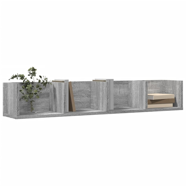 Mobili Parete 2 pz Grigio Sonoma 99x18x16,5cm Legno Multistrato 840454