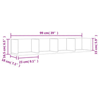 Armadietto a Muro Rovere Marrone 99x18x16,5cm Legno Multistrato 840455