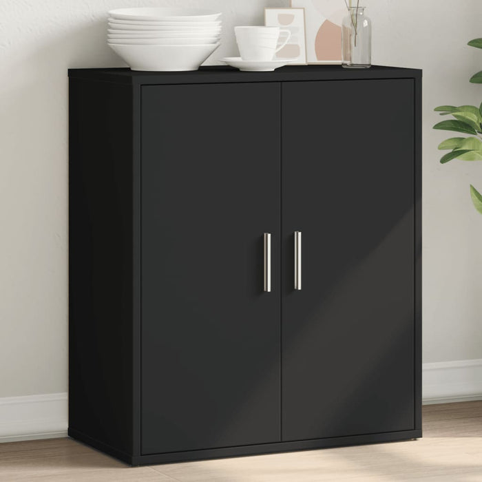 Credenza Nero 60x31x70 cm in Legno Multistrato 840458