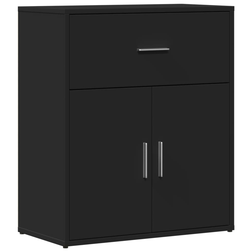 Credenza Nero 60x31x70 cm in Legno Multistrato 840465