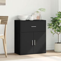 Credenza Nero 60x31x70 cm in Legno Multistrato 840465