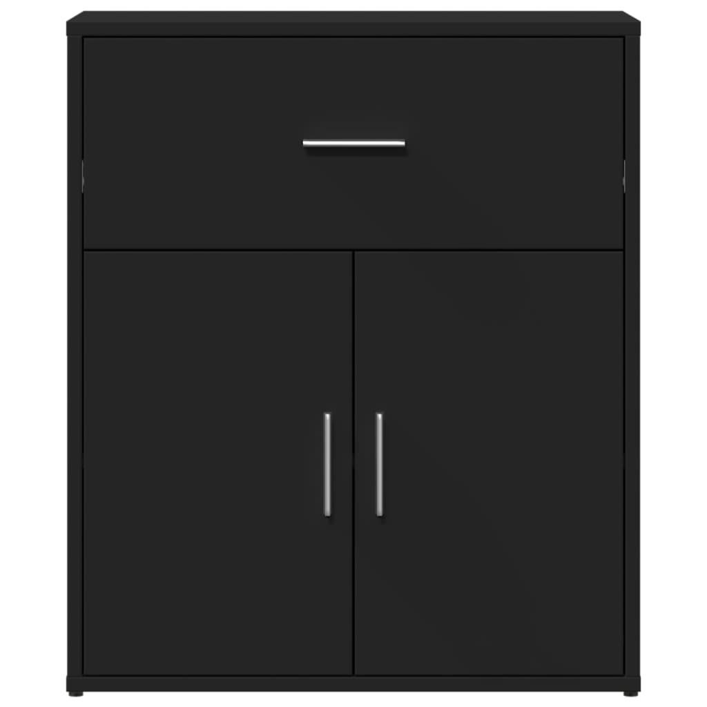 Credenza Nero 60x31x70 cm in Legno Multistrato 840465