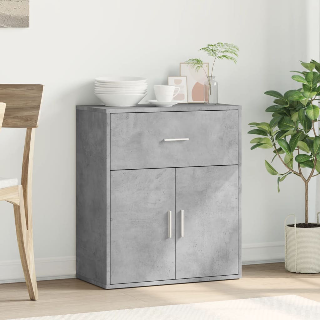 Credenza Grigio Cemento 60x31x70 cm in Legno Multistrato 840467