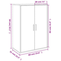 Credenza Bianca 60x31x84 cm in Legno Multistrato 840485