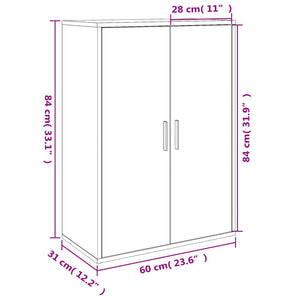 Credenza Bianca 60x31x84 cm in Legno Multistrato 840485