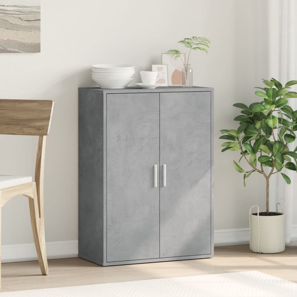 Credenza Grigio Cemento 60x31x84 cm in Legno Multistrato 840488