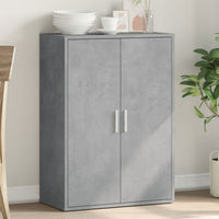 Credenza Grigio Cemento 60x31x84 cm in Legno Multistrato 840488