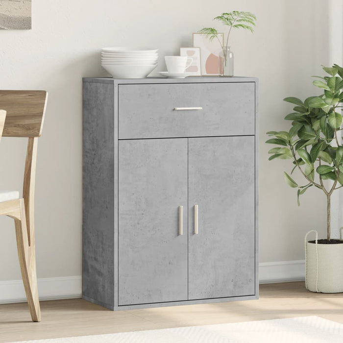 Credenza Grigio Cemento 60x30x84 cm in Legno Multistrato 840495