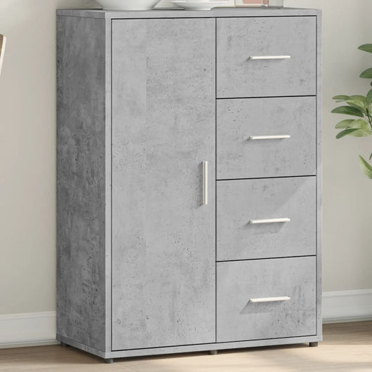 Credenza Grigio Cemento 60x31x84 cm in Legno Multistrato 840509