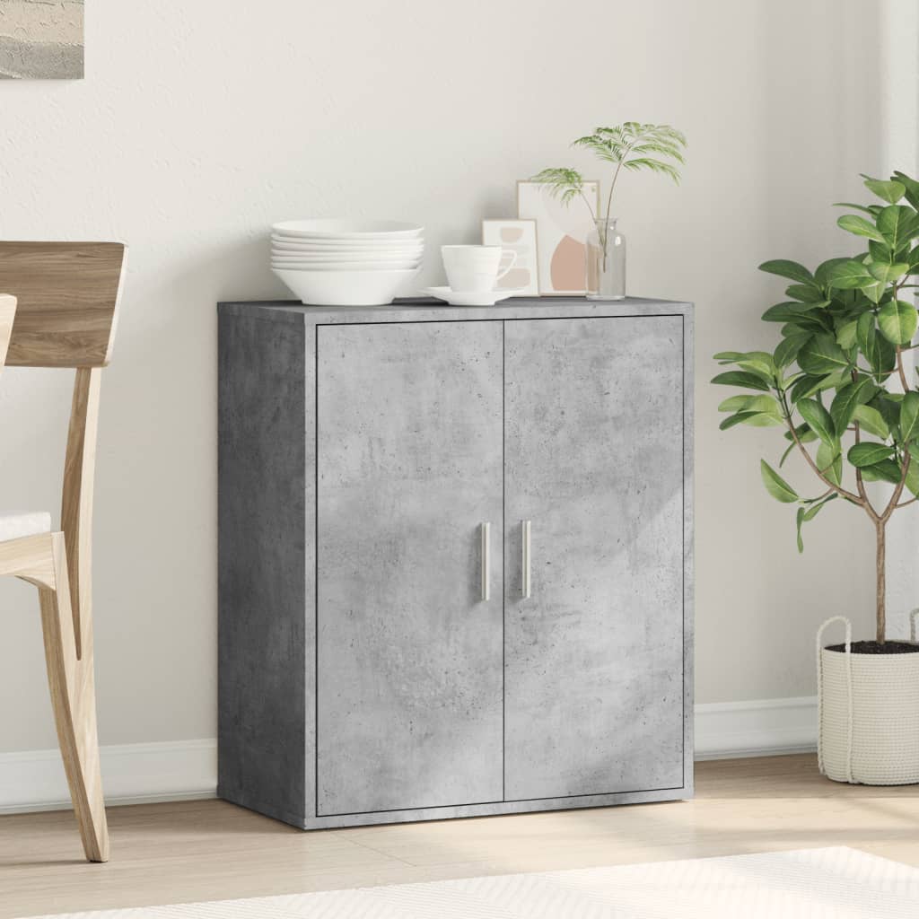 Credenza Grigio Cemento 79x38x80 cm in Legno Multistrato 840516