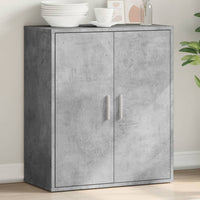 Credenza Grigio Cemento 79x38x80 cm in Legno Multistrato 840516