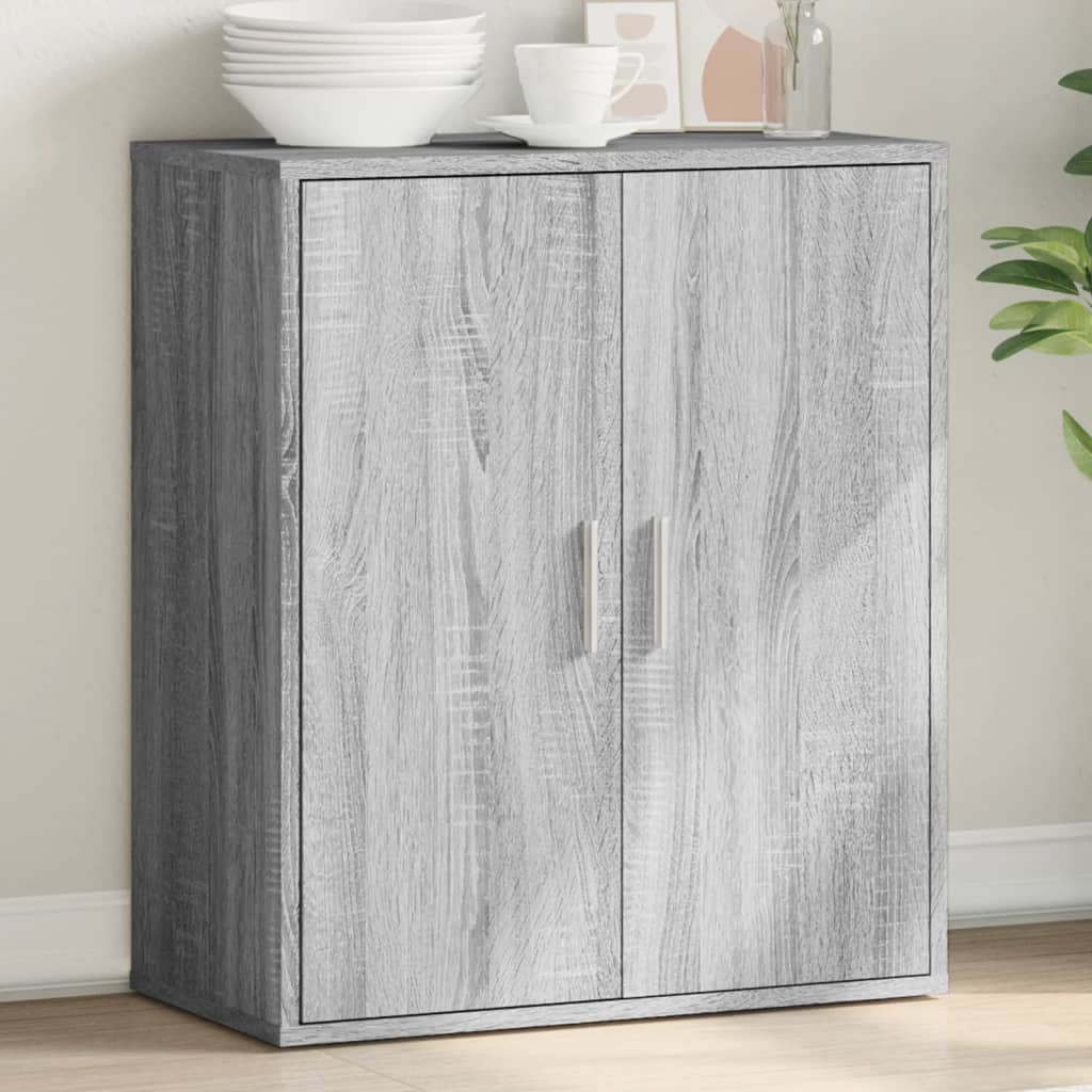 Credenza Grigio Sonoma 79x38x80 cm in Legno Multistrato 840518