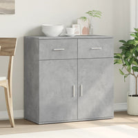 Credenza Grigio Cemento 79x38x80 cm in Legno Multistrato 840523