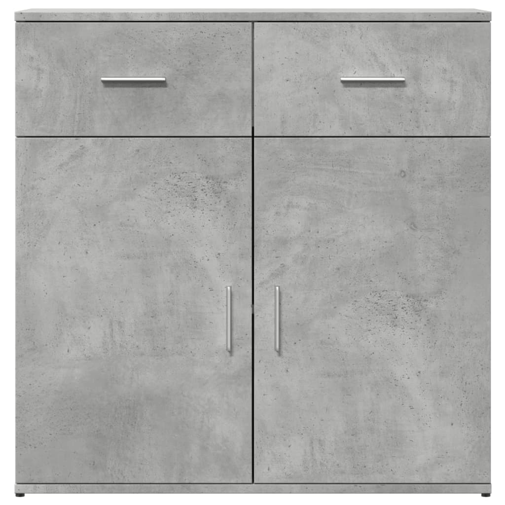 Credenza Grigio Cemento 79x38x80 cm in Legno Multistrato 840523