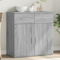 Credenza Grigio Sonoma 79x38x80 cm in Legno Multistrato 840525