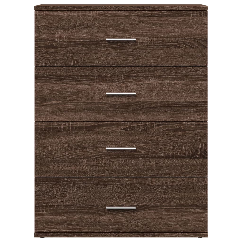 Credenza Rovere Marrone 60x39x80 cm in Legno Multistrato 840533